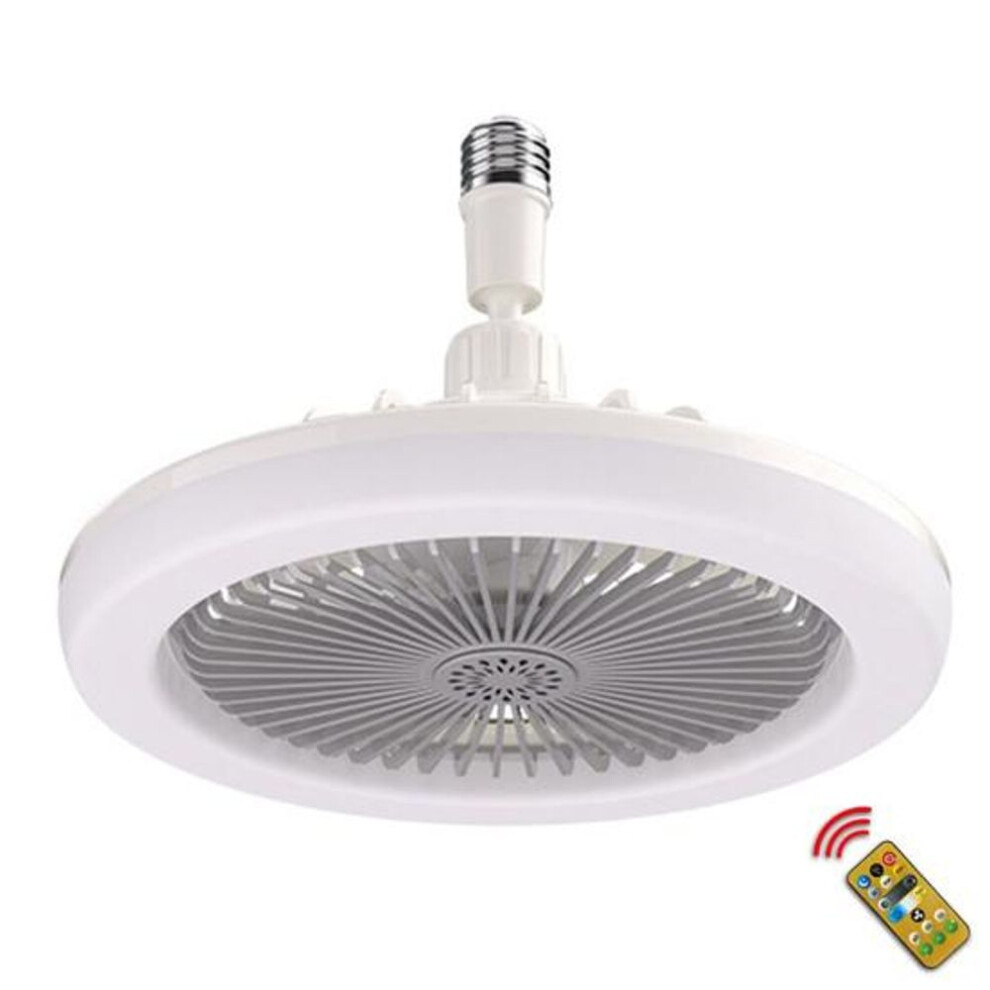 (grey) Led Ceiling Fan Stepless Dimming Speed Adjustable Remote Control High