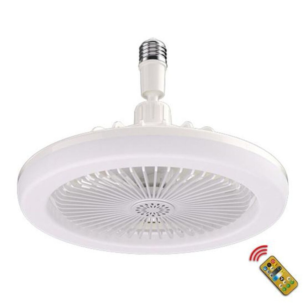 (white) Led Ceiling Fan Stepless Dimming Speed Adjustable Remote Control High