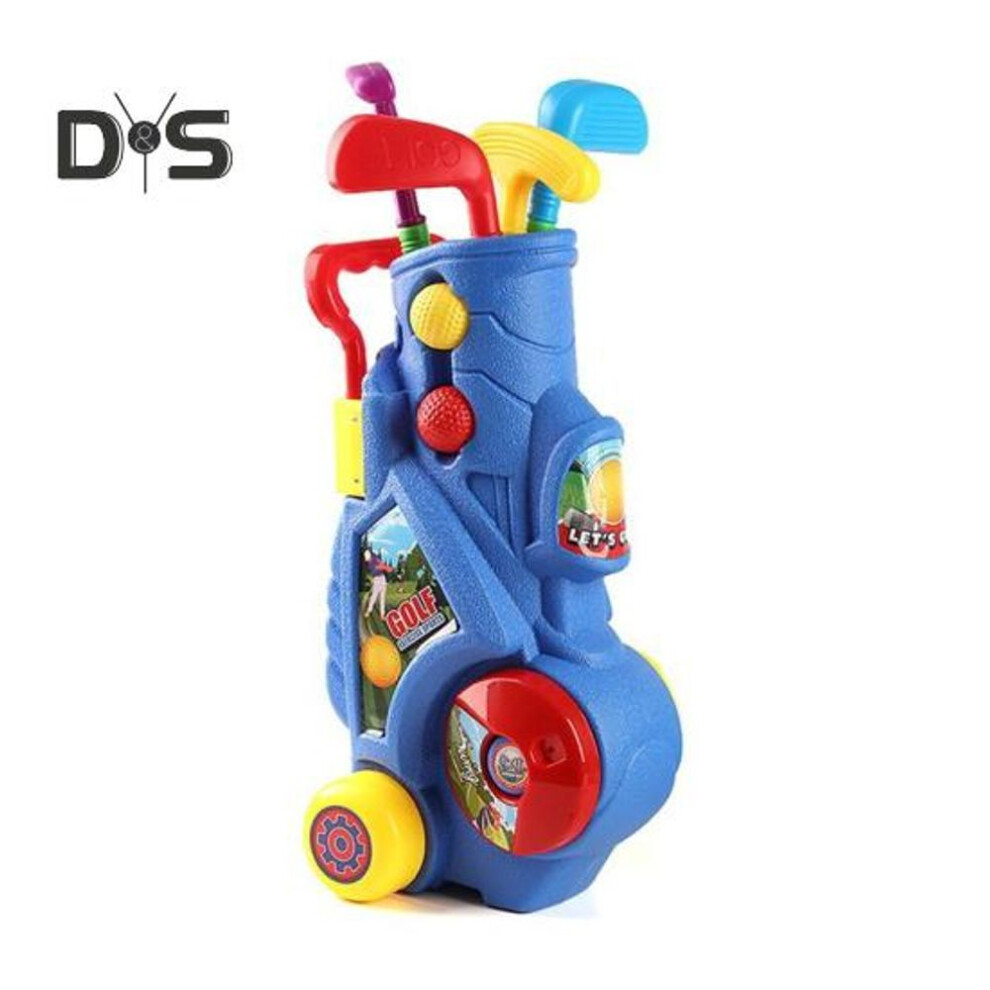 Kids Golf Set with MatIndoor Outdoor Golf Toys for 3-8 Years Old Boys And Girls Improve Hand-Eye Coordination Confidence Portable Cart Clubs Flags