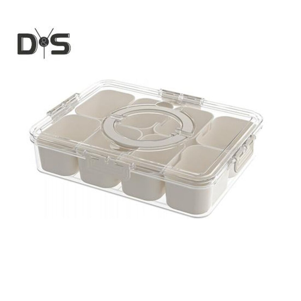 (as the picture, 8) Snack Box With 8 Compartments Space-saving Snack Plate For Sweets Nuts Fruit Storage Snack Tray Versatile Snack Organizer