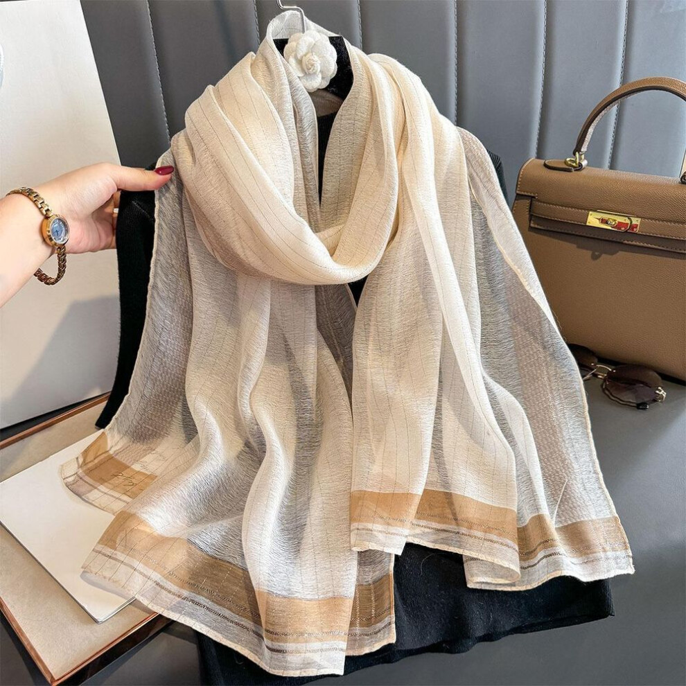 (apricot, 70*188cm) 70*188cm Womens Scarves Lightweight Silk Scarf Shawls And Wraps For Evening Dresses Summer Beach Shawl Gifts Soft Blanket Shawl