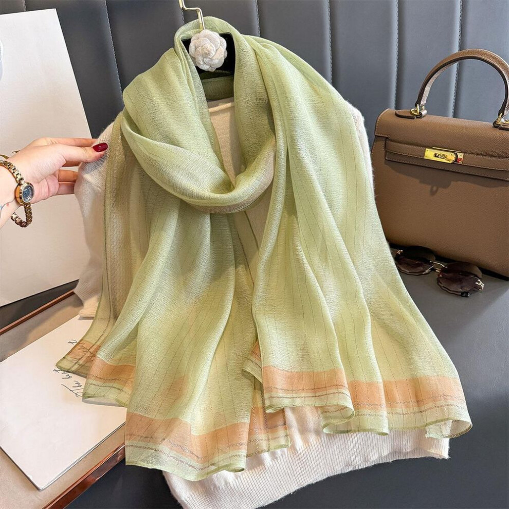 (light green, 70*188cm) 70*188cm Womens Scarves Lightweight Silk Scarf Shawls And Wraps For Evening Dresses Summer Beach Shawl Gifts Soft Blanket Shawl