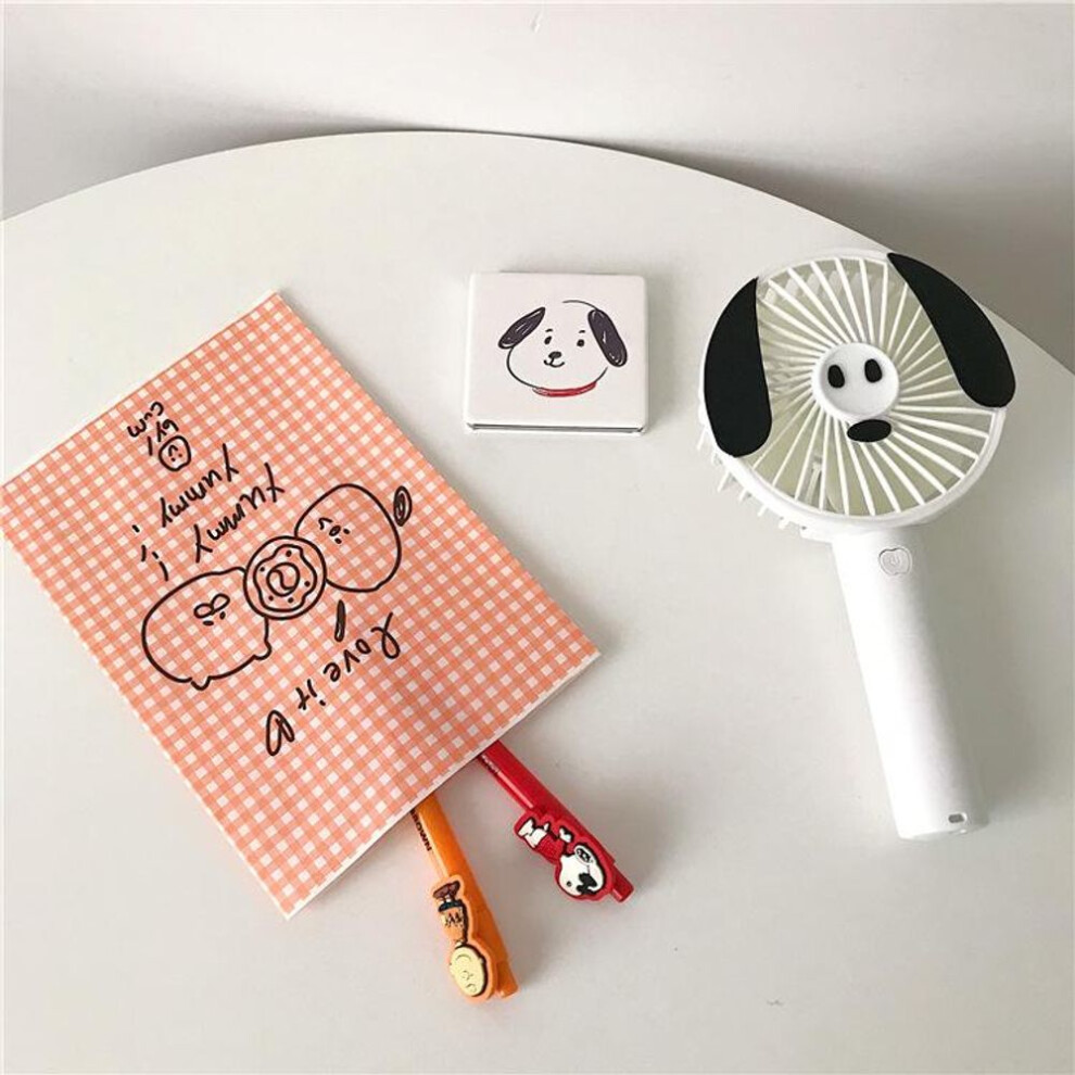 Korean Style Orange Plaid Candy Gift Bag - Cute Cartoon Design