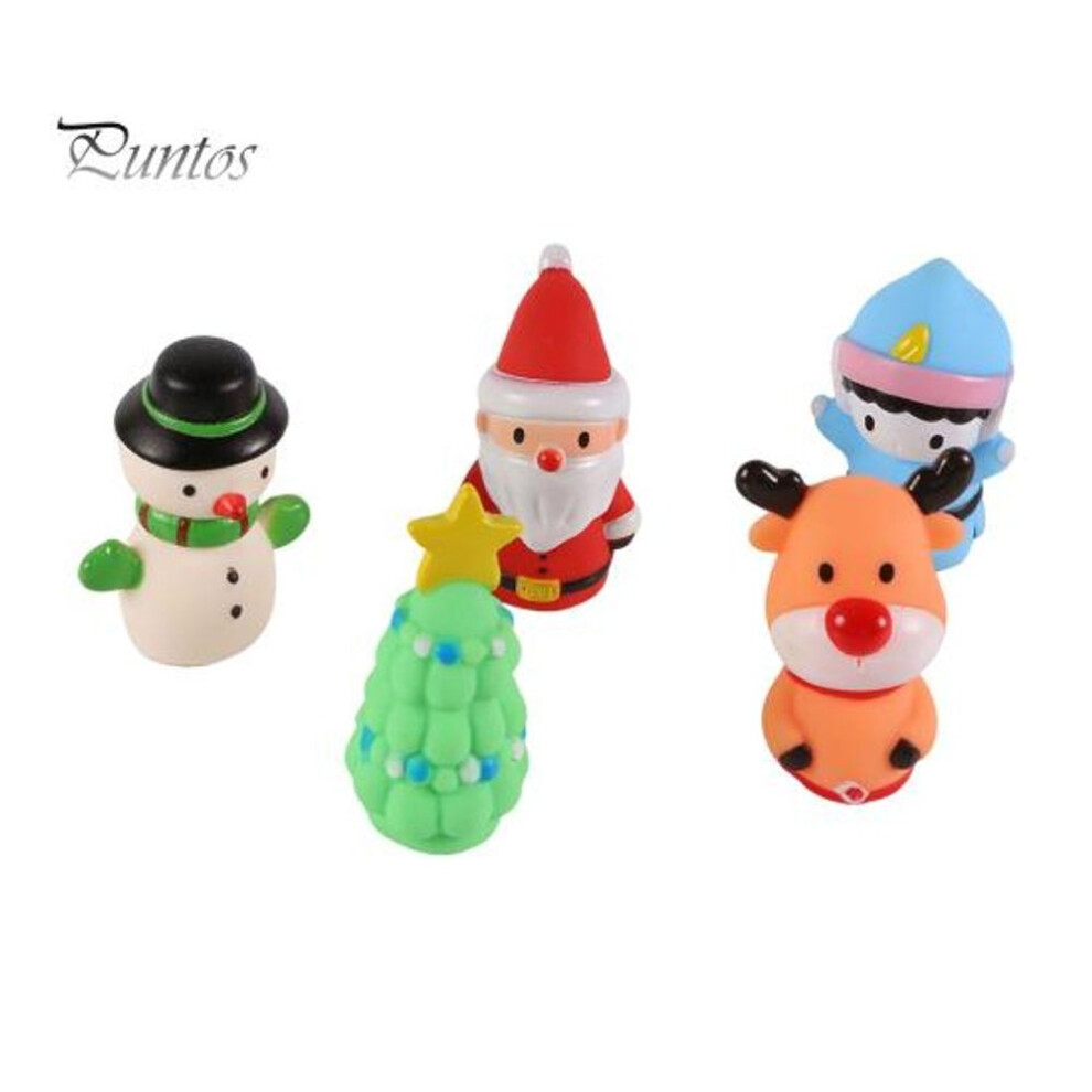 5pcs/set Christmas Finger Puppets Silicone Elk Santa Claus Snowman Christmas Tree Character Toys Role-playing Storytelling Learning Finger Puppet Toys