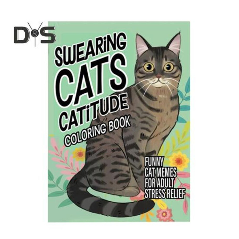 Cat Coloring Book Adults DIY Cat Designs Decompression Tear-resistant Cat Coloring Book Home Study Office Supplies