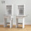 Homcom HOMCOM Compact Dressing Table with Lighted Mirror Open Shelves Drawer White 2