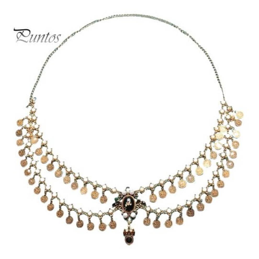 Waist Chain with Double-Layer Design Adjustable Buckle Golden Coin Tassel Decoration Waist Jewelry Belly Dance Waist Chain
