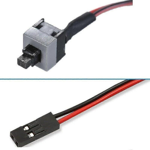 3pcs 2 Pin Sw Pc Power Cable On Off Push Button Atx Computer Switch Wire 22inch Cord 1