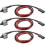 3pcs 2 Pin Sw Pc Power Cable On Off Push Button Atx Computer Switch Wire 22inch Cord 4