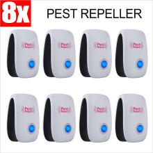 (8PCS) Pest Repeller Reject Ultrasonic Electronic Mouse Rat Mosquito Insect Control,Electronic Ultrasonic Pest Repeller