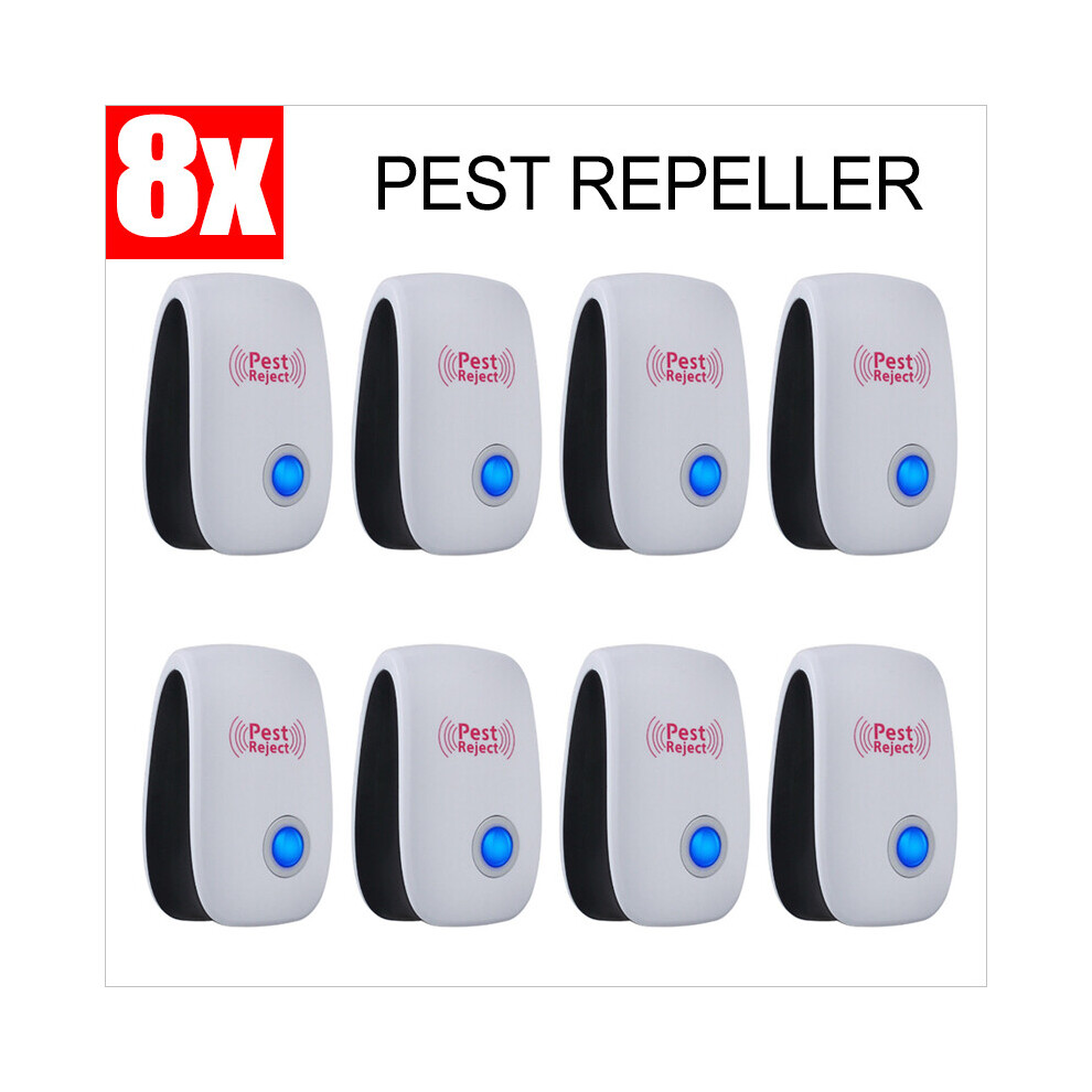 (8PCS) Pest Repeller Reject Ultrasonic Electronic Mouse Rat Mosquito Insect Control，Electronic Ultrasonic Pest Repeller