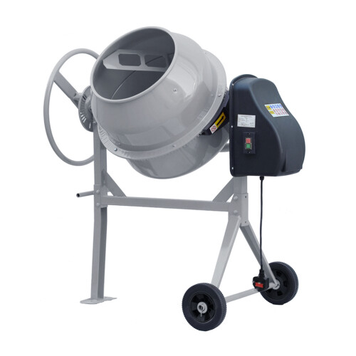 120L Grey Electric Cement Mixer with Wheels