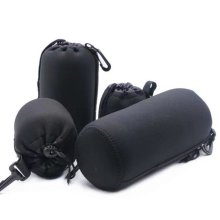 4PCS Camera Lens Pouch Bag Soft Neoprene Drawstring Protector Case Set Waterproof