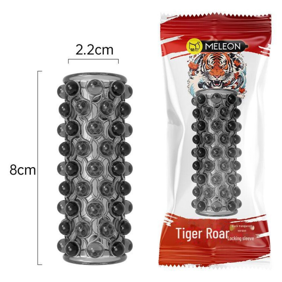 (as the picture, Tiger Roar Lock Set) Secret Love Dragon & Tiger Ring Set: Enhances Men's Pleasure And Delay With Large Particle Wolf Tooth Beads.