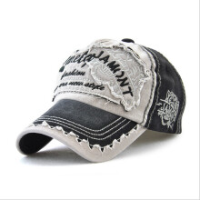 (Black) Unisex Vintage Distressed Patch Baseball Cap Men Women Cotton Embroider Letter Snapback Old Baseball Hat Fashion Personalised Sports Outdoor Sun Cap