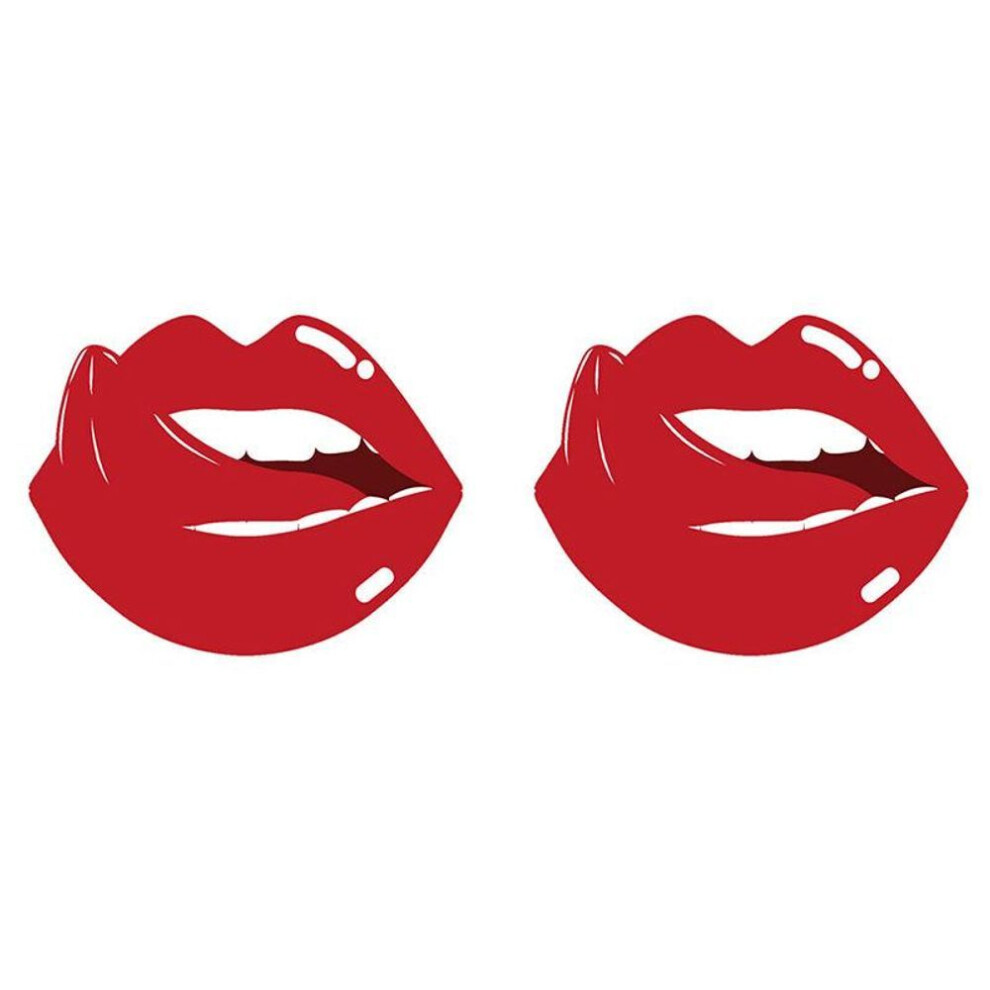 Disposable Color Cloth Nipple Sticker Red Lip Print Chest Anti-light Breast Sticker Sexy Lip Nipple Sticker