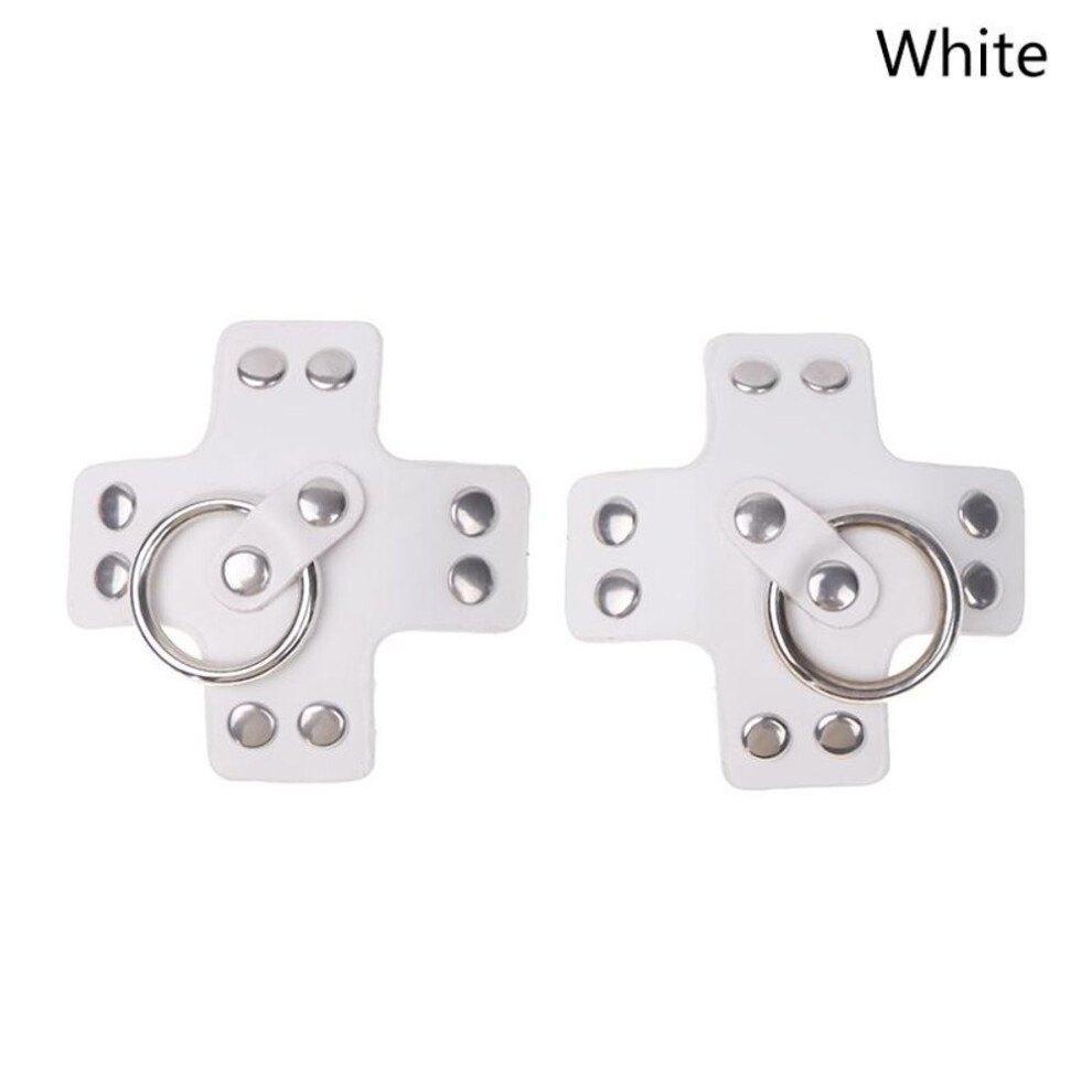 (white) Women 1pair Sexy Leather Cross Nipple Cover Reusable Breast Stickers Self Adhesive Nipple Pasties Nipple Covers Bra Accessoriesw