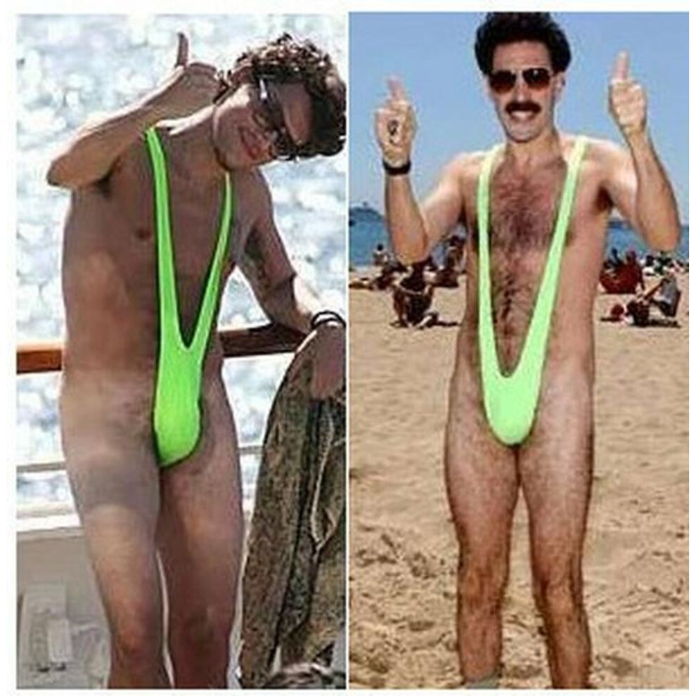 (One Size, red) Men's European & American Sexy Jumpsuit with JJ Pocket: Stretch Fabric Beach Club Vest