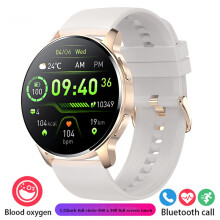 (Natural White)2025 New Adult Smart Watch Heart Rate Blood Oxygen Monitoring AI Voice Assistant Bluetooth