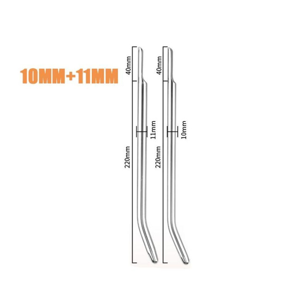(10mm+11mm) Stainless Steel Metal Catheters Urethral Dilators Sound Penis Plug Stretching Male Private Erotic Adult Sex Toys For Men Product