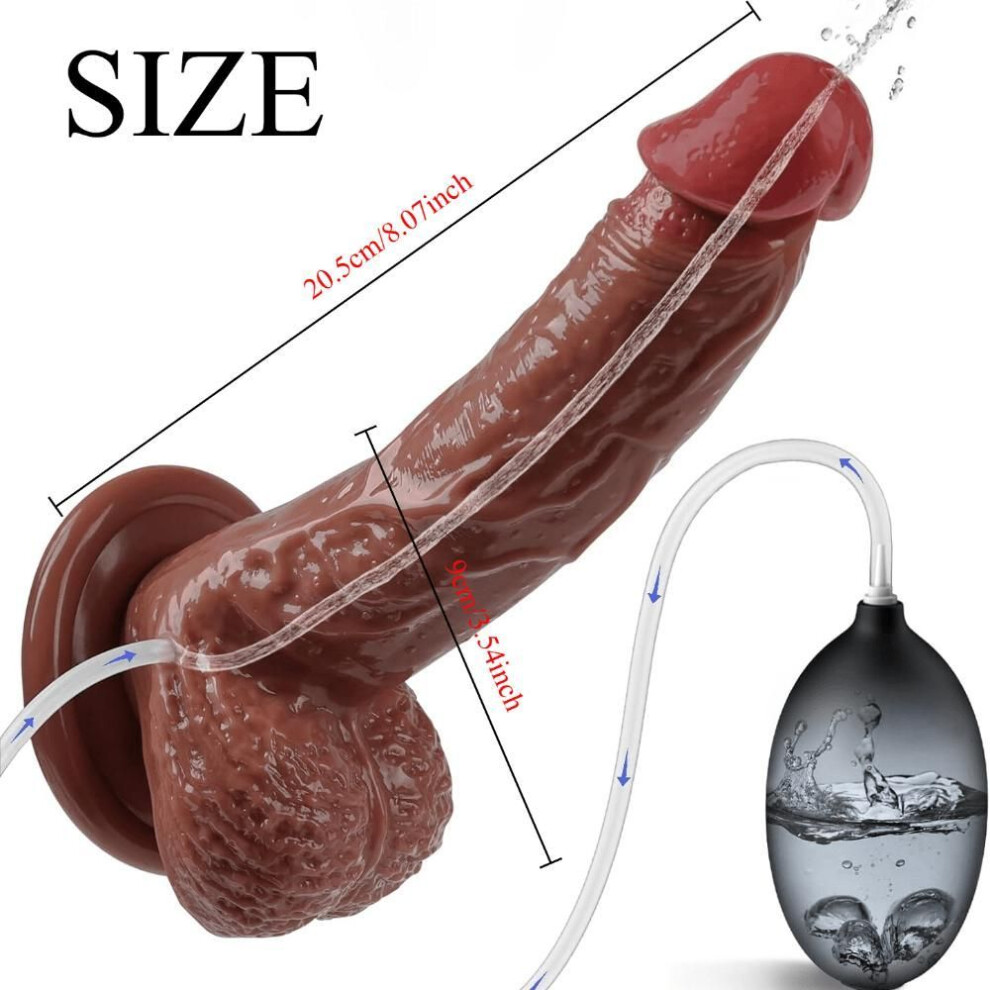 Realistic Squirting Dildo Ejaculating Penis With Strong Suction Cup For Hands-free Play,soft Dildo For Women G-spot And Anal Prostate Play Sex Toys