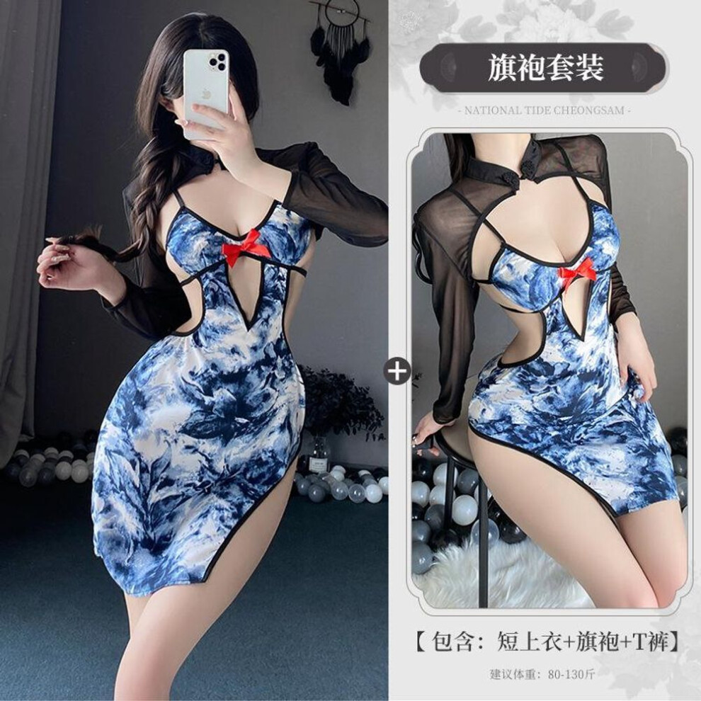 Sex underwear pure desire dating robe cheongsam uniform free bed small chest temptation pajamas uniform set 9