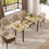 ELECWISH Extendable Dining Table With Storage 110-150cm Kitchen Desk 4-6 Seats 8