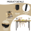 ELECWISH Extendable Dining Table With Storage 110-150cm Kitchen Desk 4-6 Seats 7