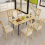 ELECWISH Extendable Dining Table With Storage 110-150cm Kitchen Desk 4-6 Seats 2