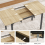 ELECWISH Extendable Dining Table With Storage 110-150cm Kitchen Desk 4-6 Seats 6