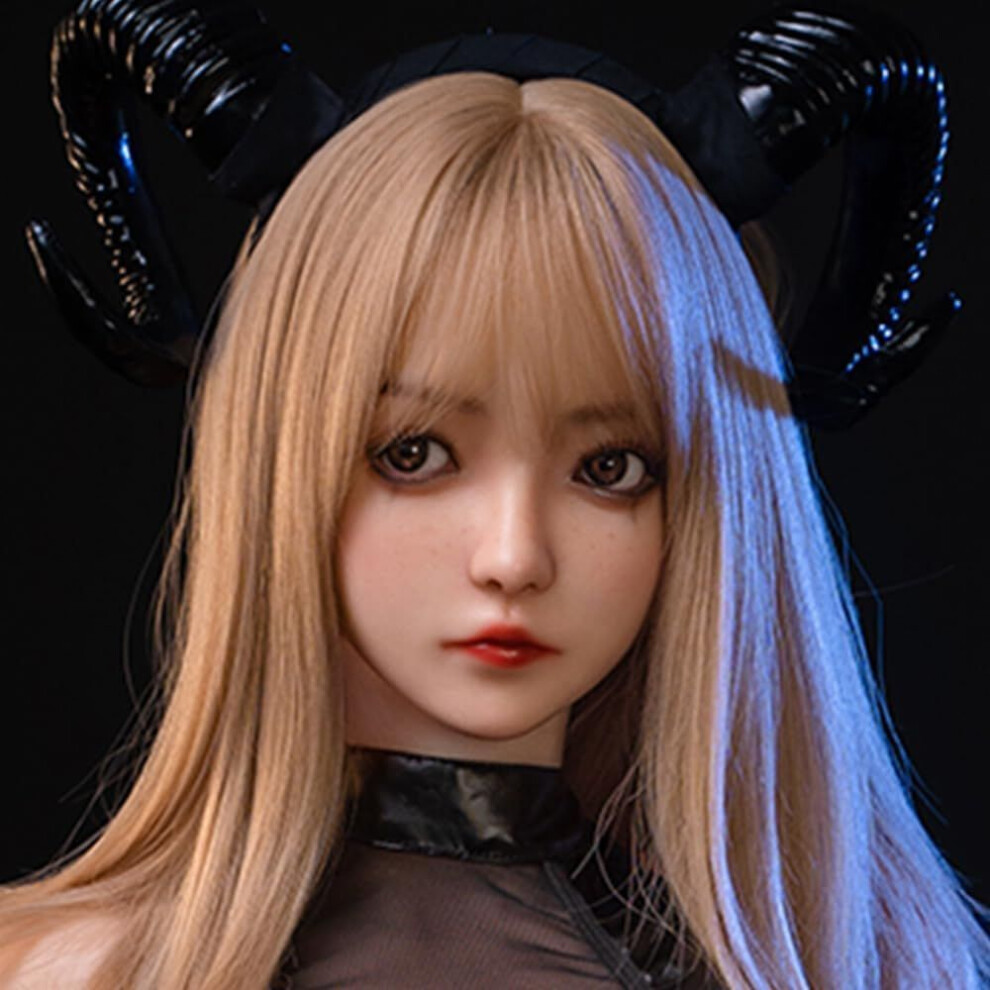 100% Silicone Head Standard Wig Suitable for 130-180CM Sex Doll Body 2 Connection Methods Sex Toys Mannequins Silicone Heads GJ004