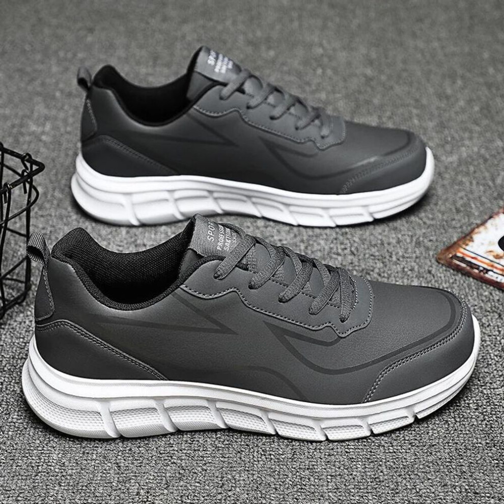 (gray, 47) Men's Autumn Waterproof Sneakers Men Casual Sports Shoes Anti-skid Durable Running Tennis Trainers Man Fashion Casual Sneakers