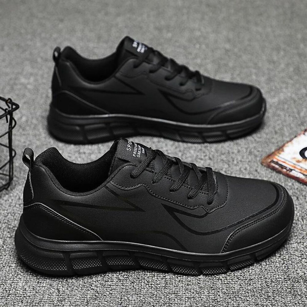 (black, 47) Men's Autumn Waterproof Sneakers Men Casual Sports Shoes Anti-skid Durable Running Tennis Trainers Man Fashion Casual Sneakers