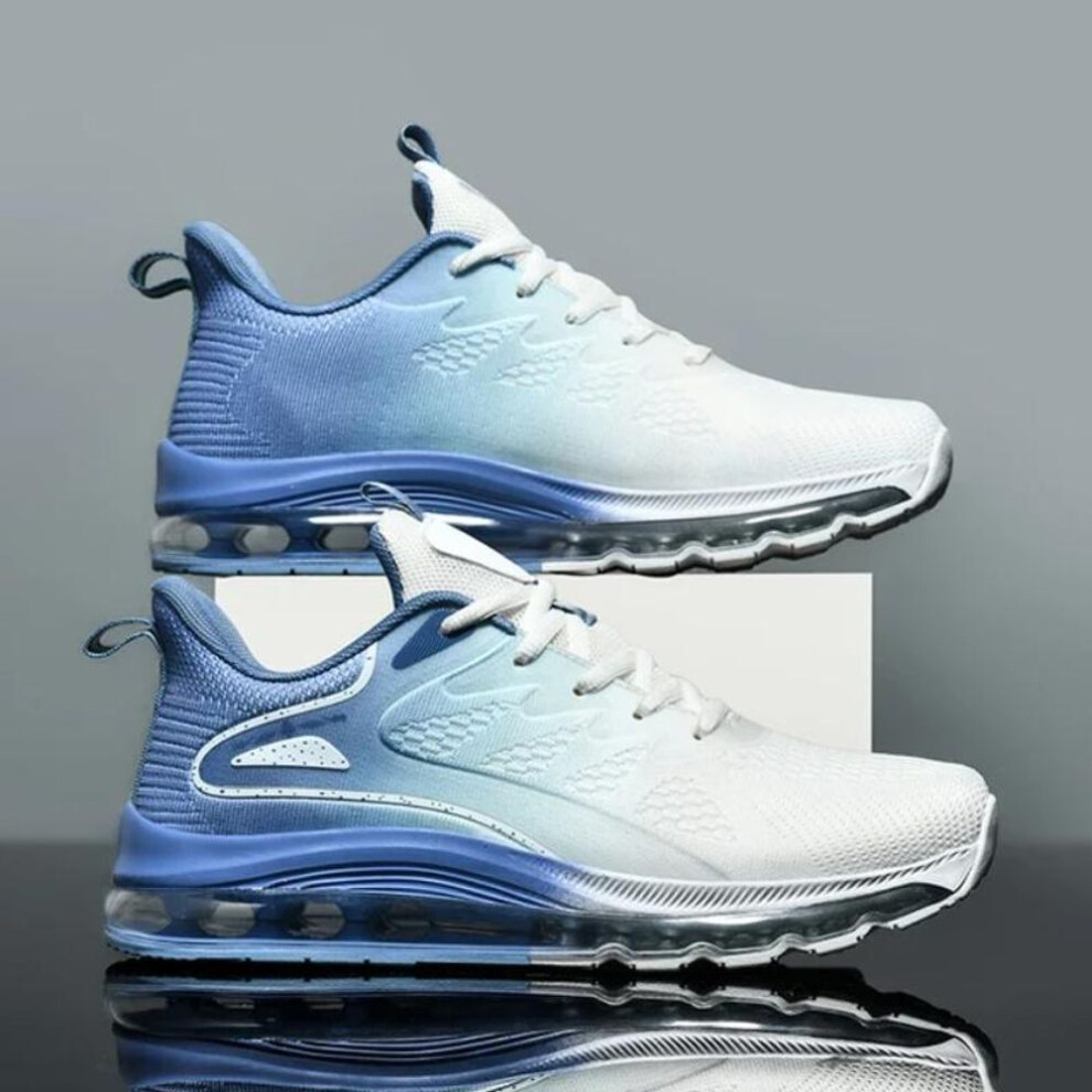 (white,blue, 45) Shoes Men Sneakers Male Casual Mens Shoes Tenis Luxury Shoes Trainer Race Breathable Shoes Fashion Loafers Running Shoes For Men