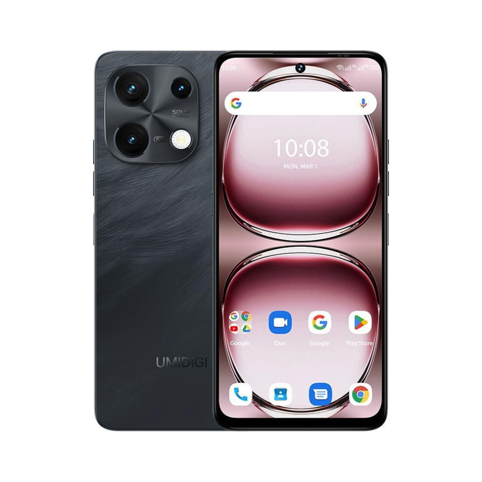 (black, 6GB 128GB) UMIDIGI Note 100 5G Cell Phone Android 14 UNISOC T765,6/8GB RAM,128/256GB ROM,6.8" 120Hz HD+ 50MP Smartphone