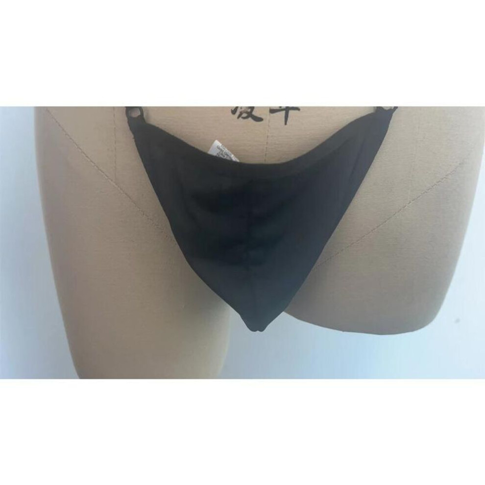 (one size fits all, black) Sexy Lingerie Strap-on Adjustable Men's One-piece Thong T-pants U-convex Bag Design Thong