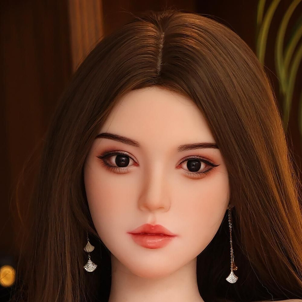 100% Silicone Head Standard Wig Suitable for 130-180CM Sex Doll Body 2 Connection Methods Sex Toys Mannequins Silicone Heads GJ023