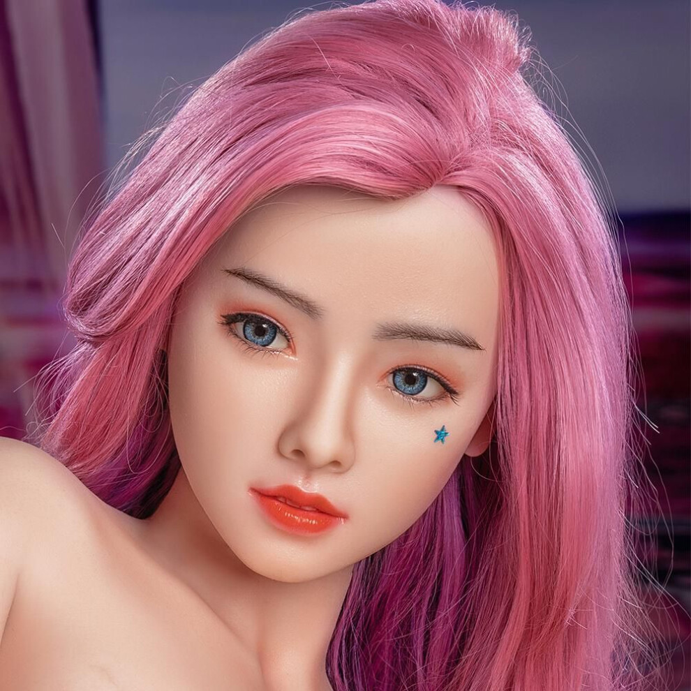 100% Silicone Head Standard Wig Suitable for 130-180CM Sex Doll Body 2 Connection Methods Sex Toys Mannequins Silicone Heads GJ022