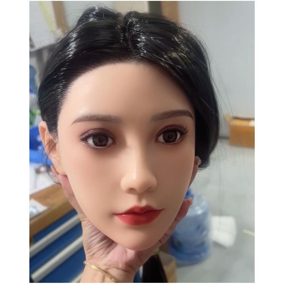 100% Silicone Head Standard Wig Suitable for 130-180CM Sex Doll Body 2 Connection Methods Sex Toys Mannequins Silicone Heads GJ057