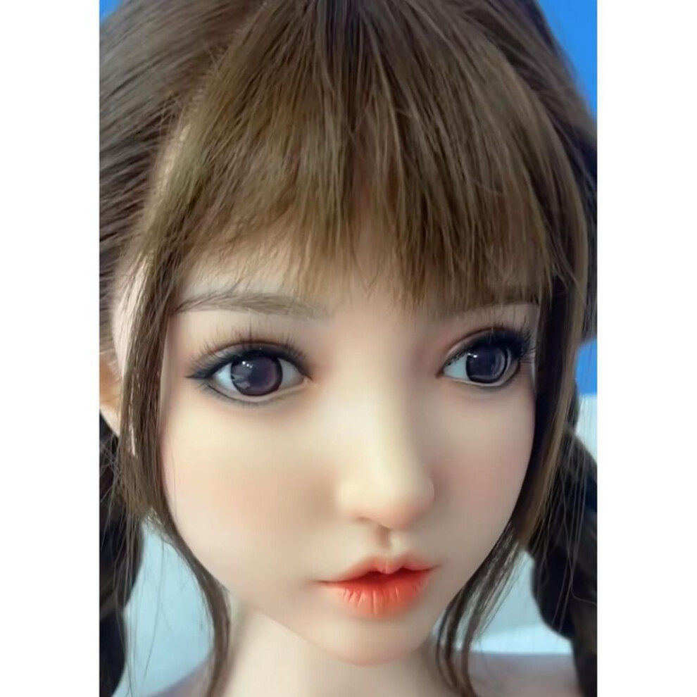100% Silicone Head Standard Wig Suitable for 130-180CM Sex Doll Body 2 Connection Methods Sex Toys Mannequins Silicone Heads GJ028