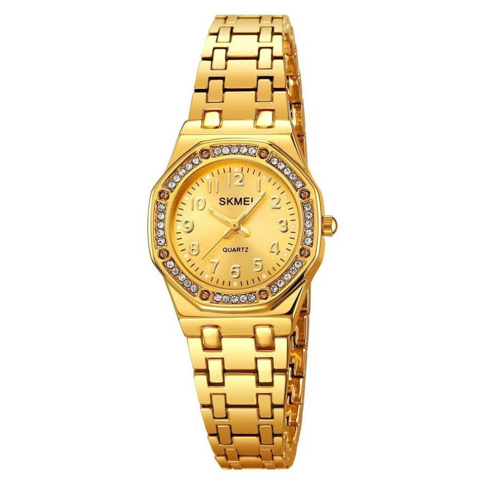 (gold) Luxury Quartz Watch for Women Elegant Stainless Steel Women's Watches Luminous Waterproof Wristwatch Ladies Gift