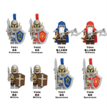 8pcs Roman Soldiers Castle Knight Mini Figures Fit Lego