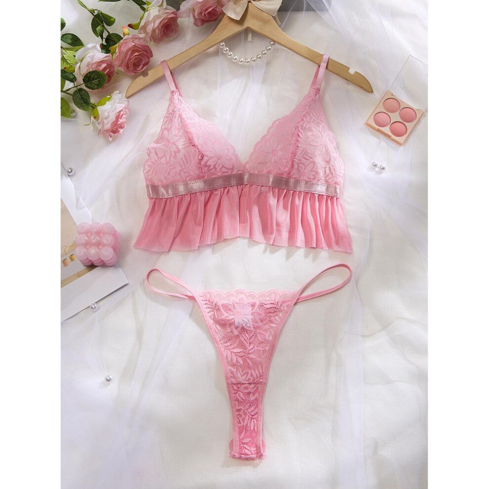 (M, pink) Perspective wear 2025 new lace sex suit
