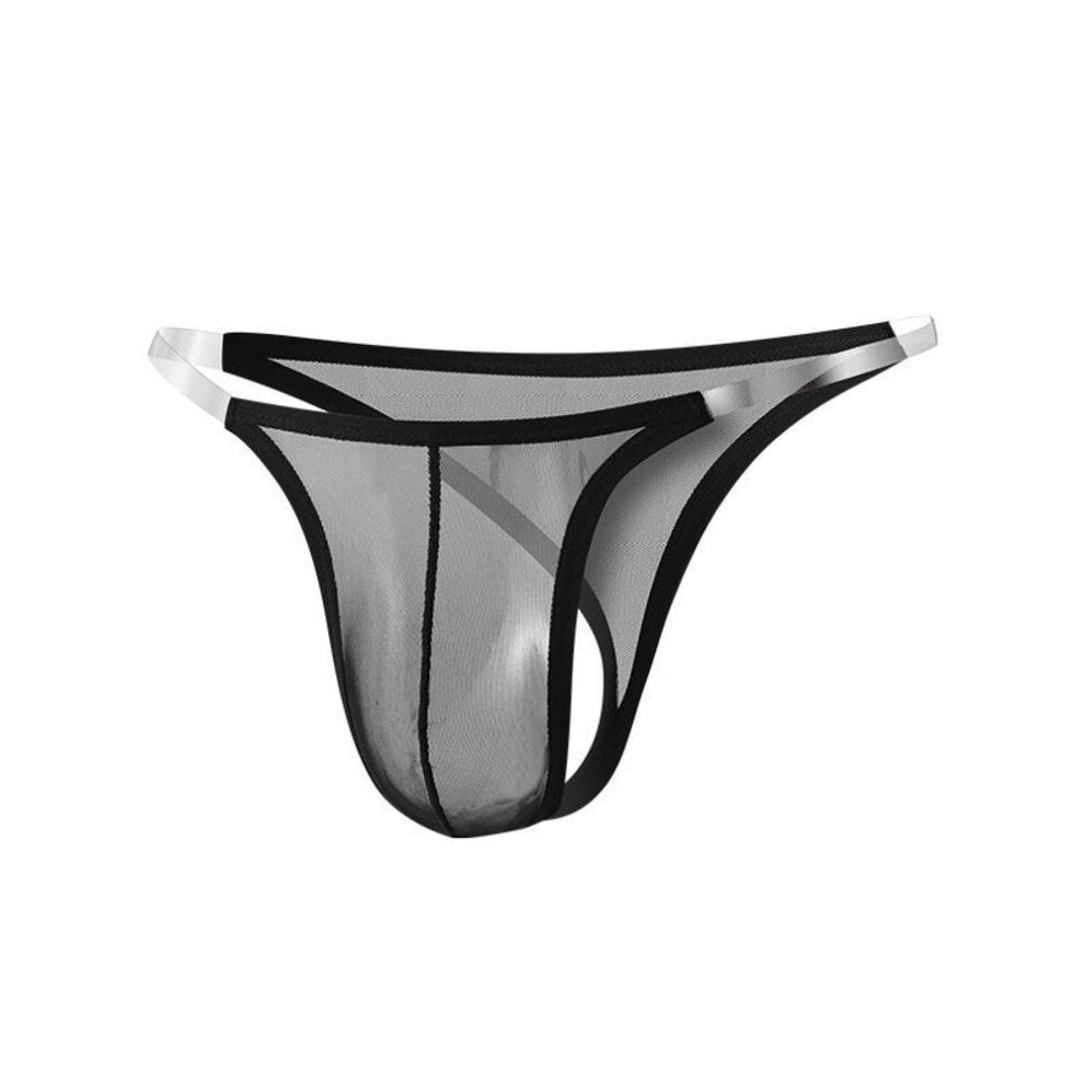 (XXL, black) GTOPX Transparent Personalized Men's U-convex Sexy T-Pants