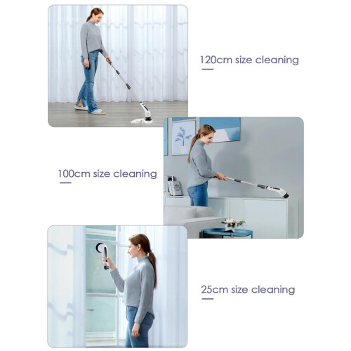 9 IN 1 Electric Spin Scrubber Cordless Cleaning Brush White 2