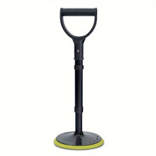 (Black) Adjustable Height Standing Aid For Seniors - Ergonomic Handle, Non-Slip Base, Mobility & Daily Living Support Device