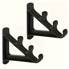 (Black-) Space-Saving Wall-Mounted Fishing Rod Rack with Hooks - Easy Installation, Durable ABS Material, Black