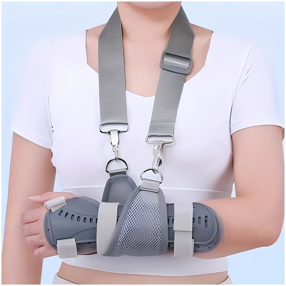 Flemye (Suspenders, Right) Adjustable Wrist Support Brace With Comfort Padding - Durable Polyester Forearm Splint For Sports, Injury Recovery & Arthritis Rel