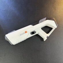 (Gray-light) Electric Automatic Squirt Gun with Flame Light Effects, USB Rechargeable, High Absorption, Summer Beach & Pool Party Toy