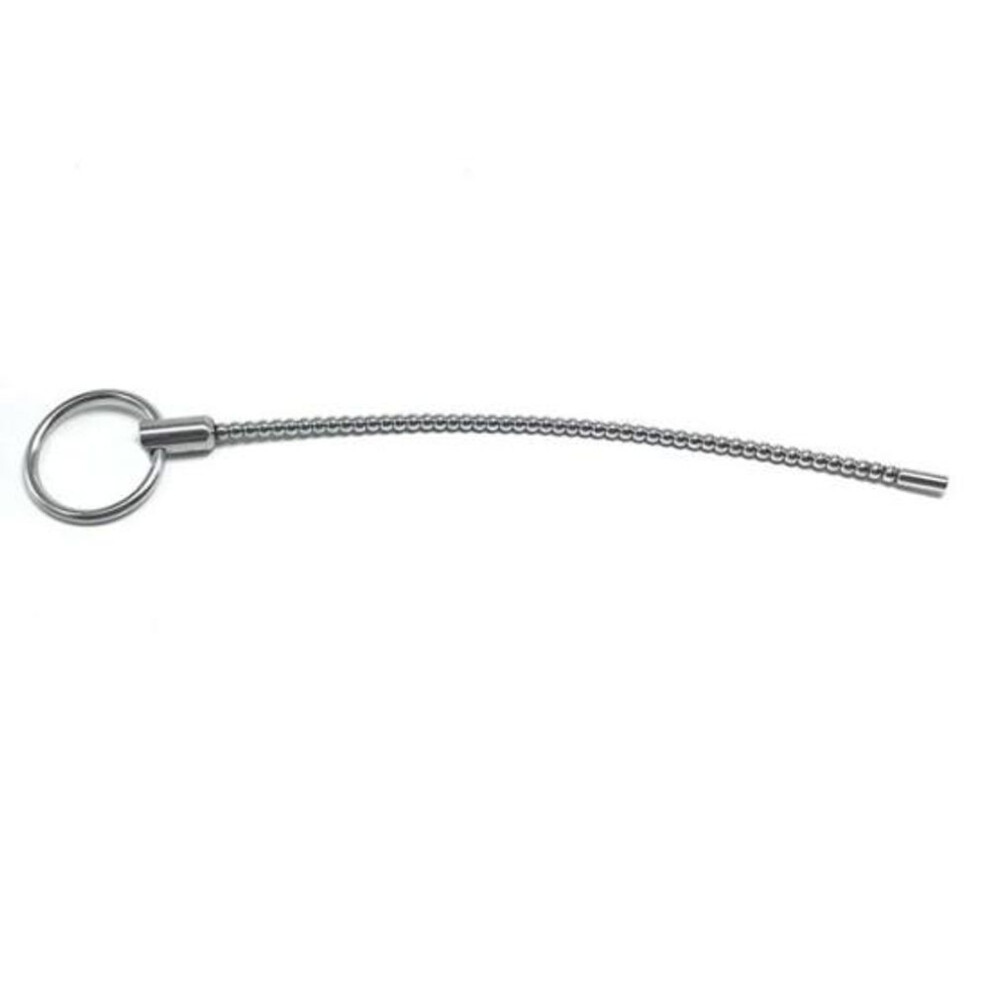 (L) Yousheng Penis Catheter Metal Ring Smooth Surface Polished Beads Horse Eye Stimulation Adult Sex Toy Stainless Steel Urethral Sounds Solid Penis